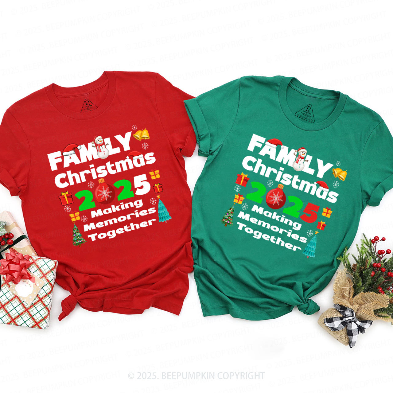 Christmas Group 2025 Family Matching T-Shirts Beepumpkin