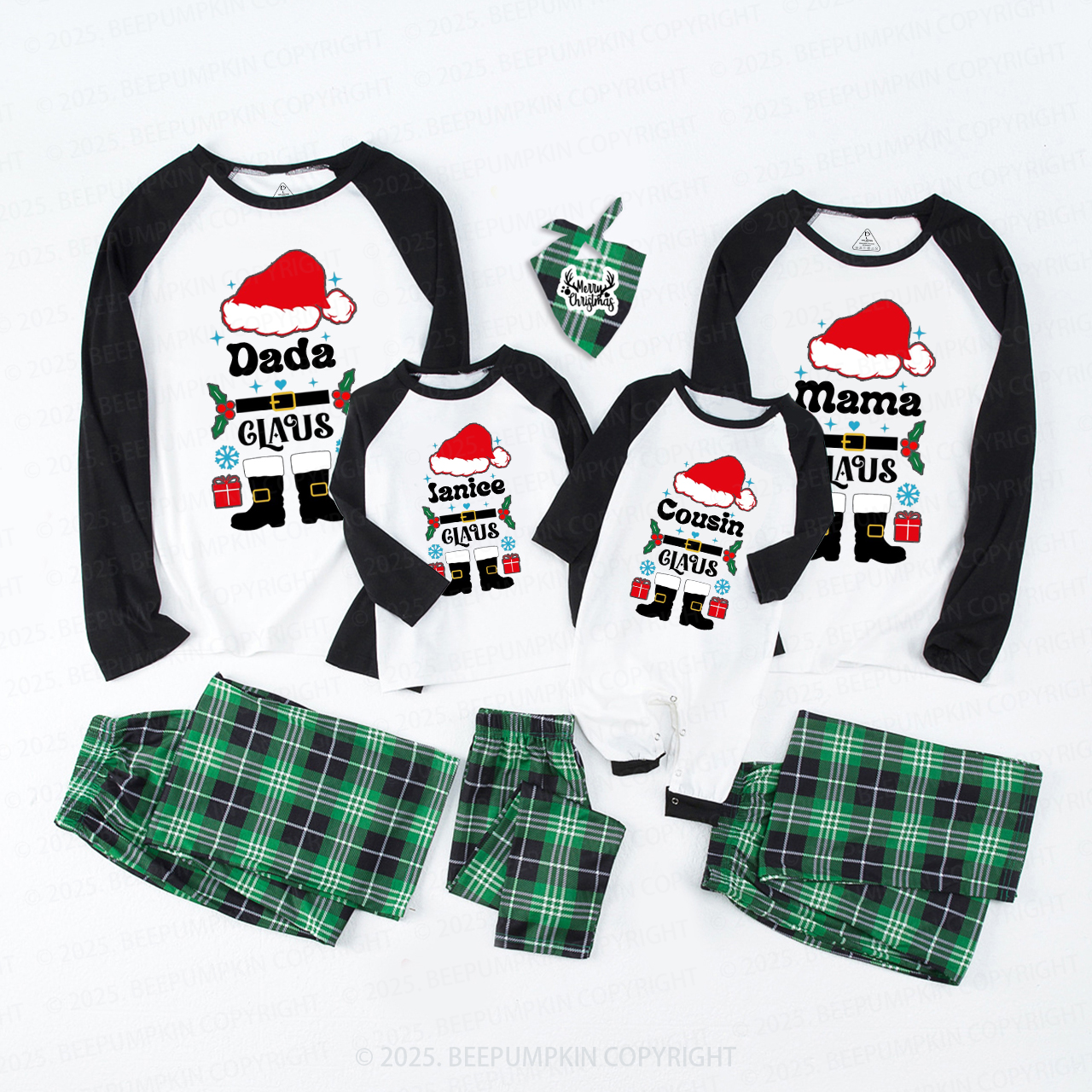 Personalized Santa Claus Christmas Family Matching Pajamas