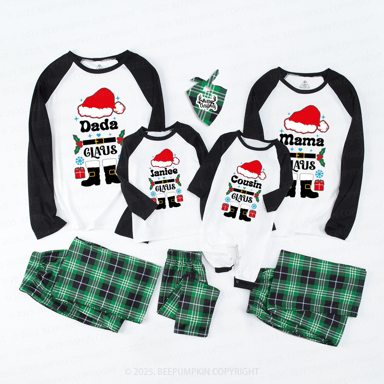 Personalized Santa Claus Christmas Family Matching Pajamas