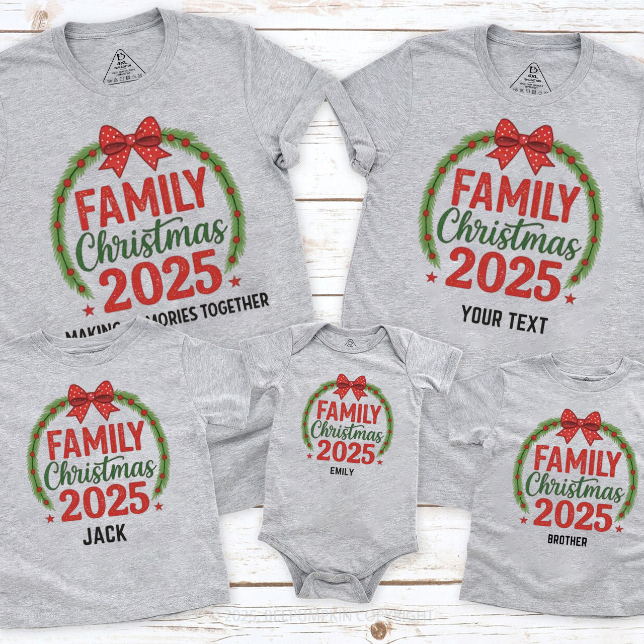 Personalized Making Memories Together 2025 Family Matching T-Shirts Beepumpkin