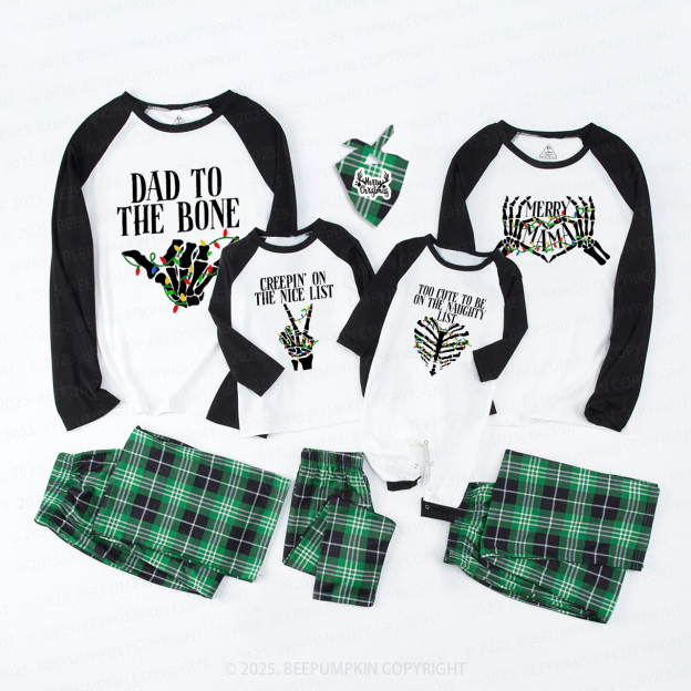 Personalized Skeleton Christmas Family Matching Pajamas