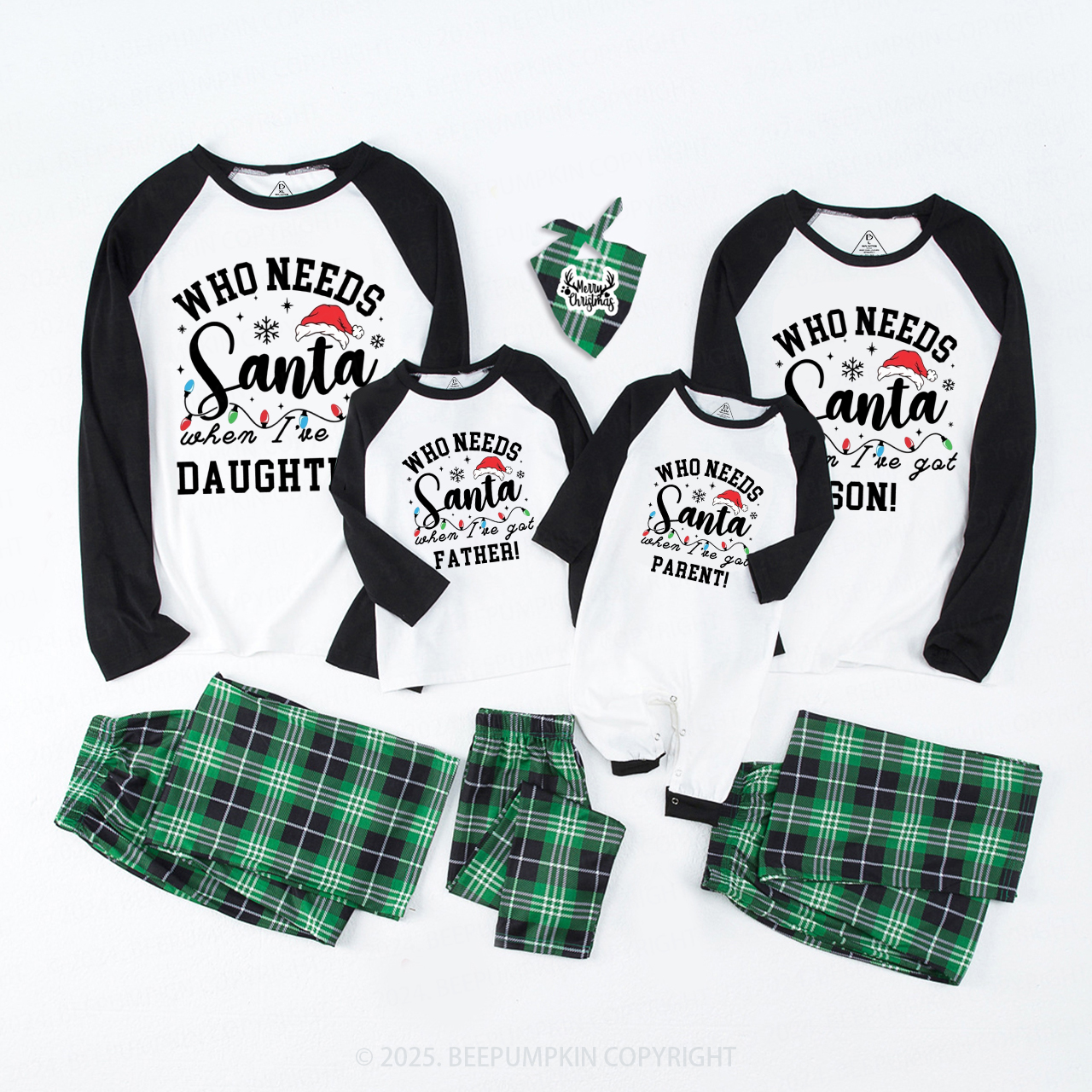 Personalized Who Needs Santa Christmas Family Matching Pajamas