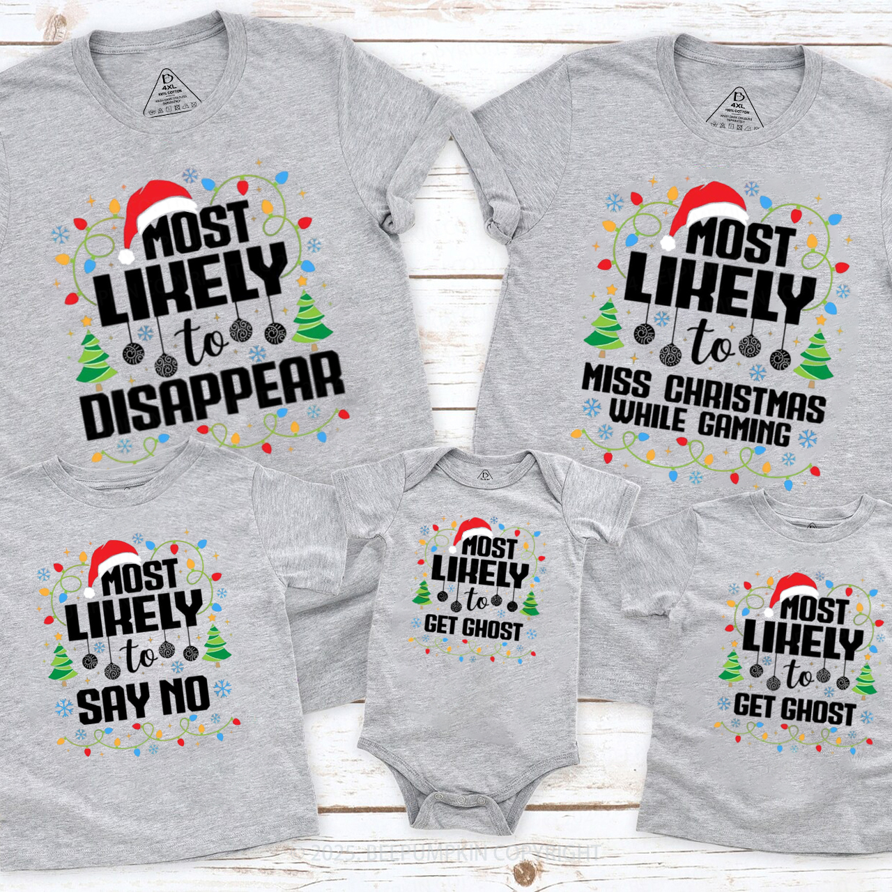 Personalized 27 Most Likely To Christmas Family Matching T-Shirts Beepumpkin
