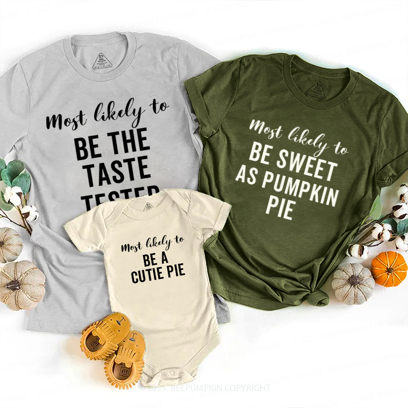 Personalized Most Likely Thanksgiving Family Matching Shirts