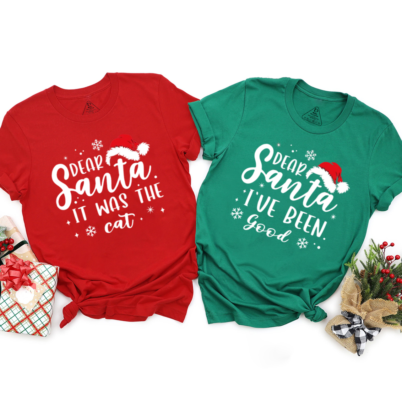Personalized Dear Santa Group Christmas Family Matching T-Shirts Beepumpkin