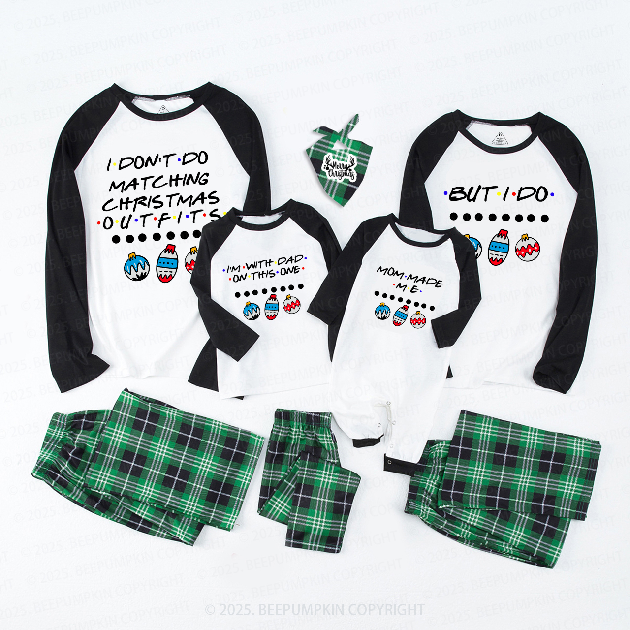 Personalized Holiday Harmony Christmas Family Matching Pajamas