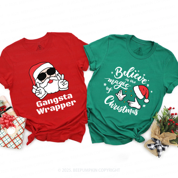 Personalized Joyful Holiday Christmas Family Matching T-Shirts Beepumpkin