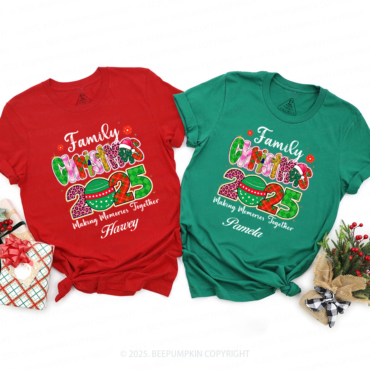 Personalized 2025 Making Memories Together Family Matching T-Shirts Beepumpkin