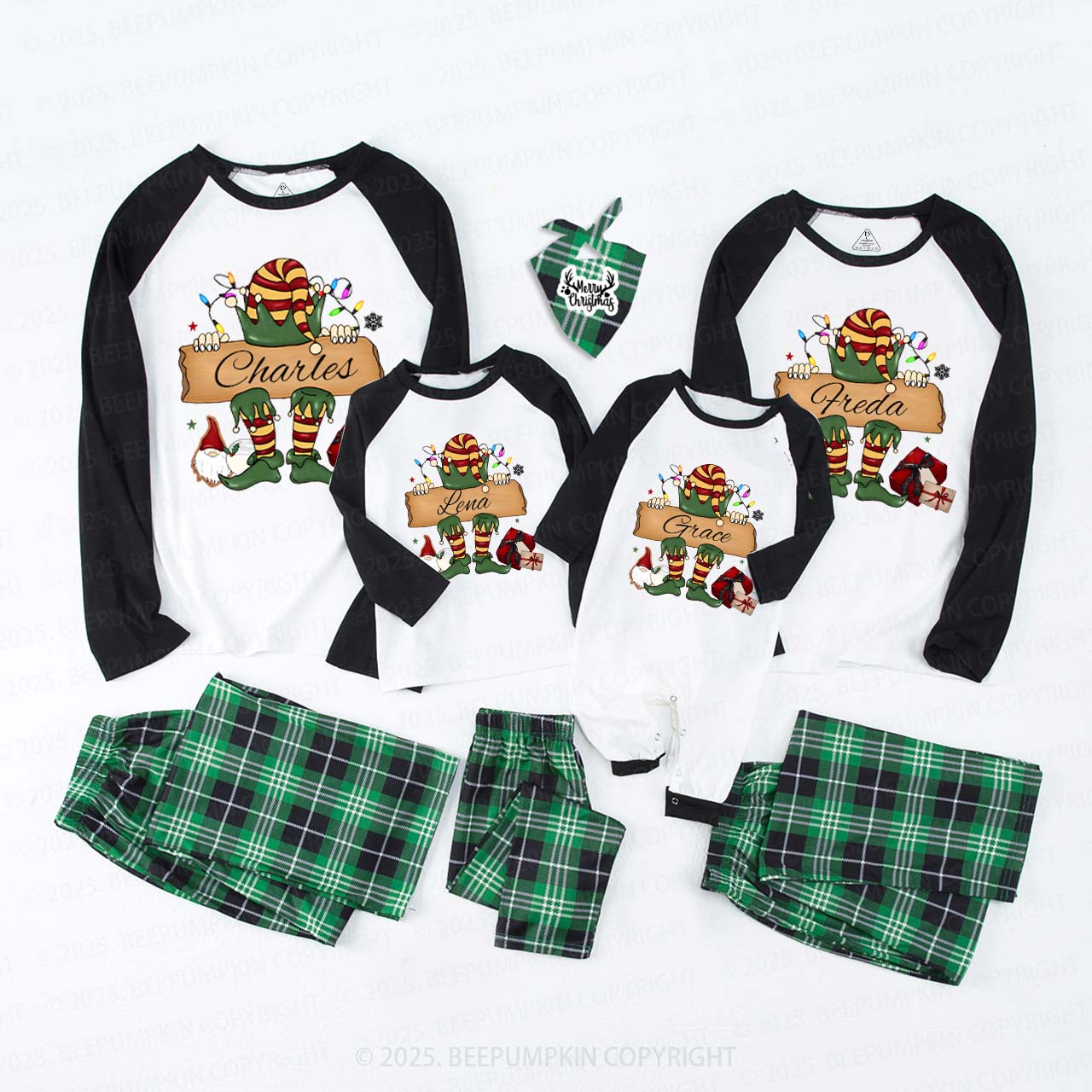 Personalized Elf's Gift Family Matching Pajamas