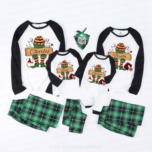 Personalized Elf's Gift Family Matching Pajamas