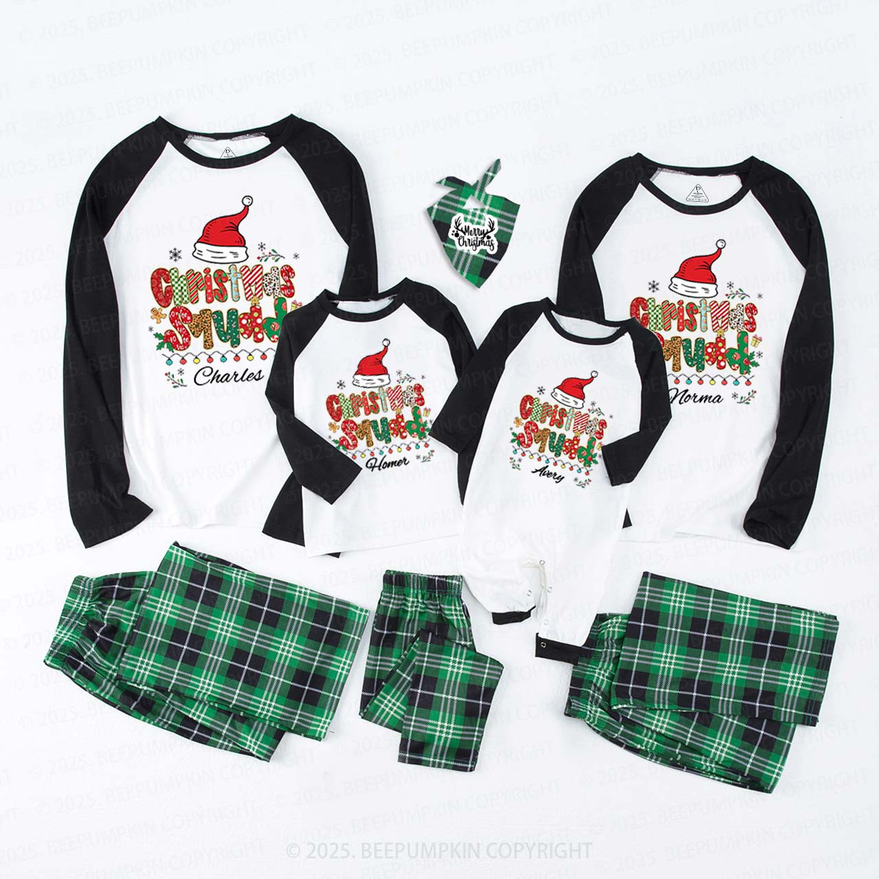 Personalized Christmas Squad Name Family Matching Pajamas