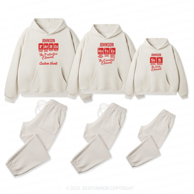 Personalized Element Family Matching Hoodie Set