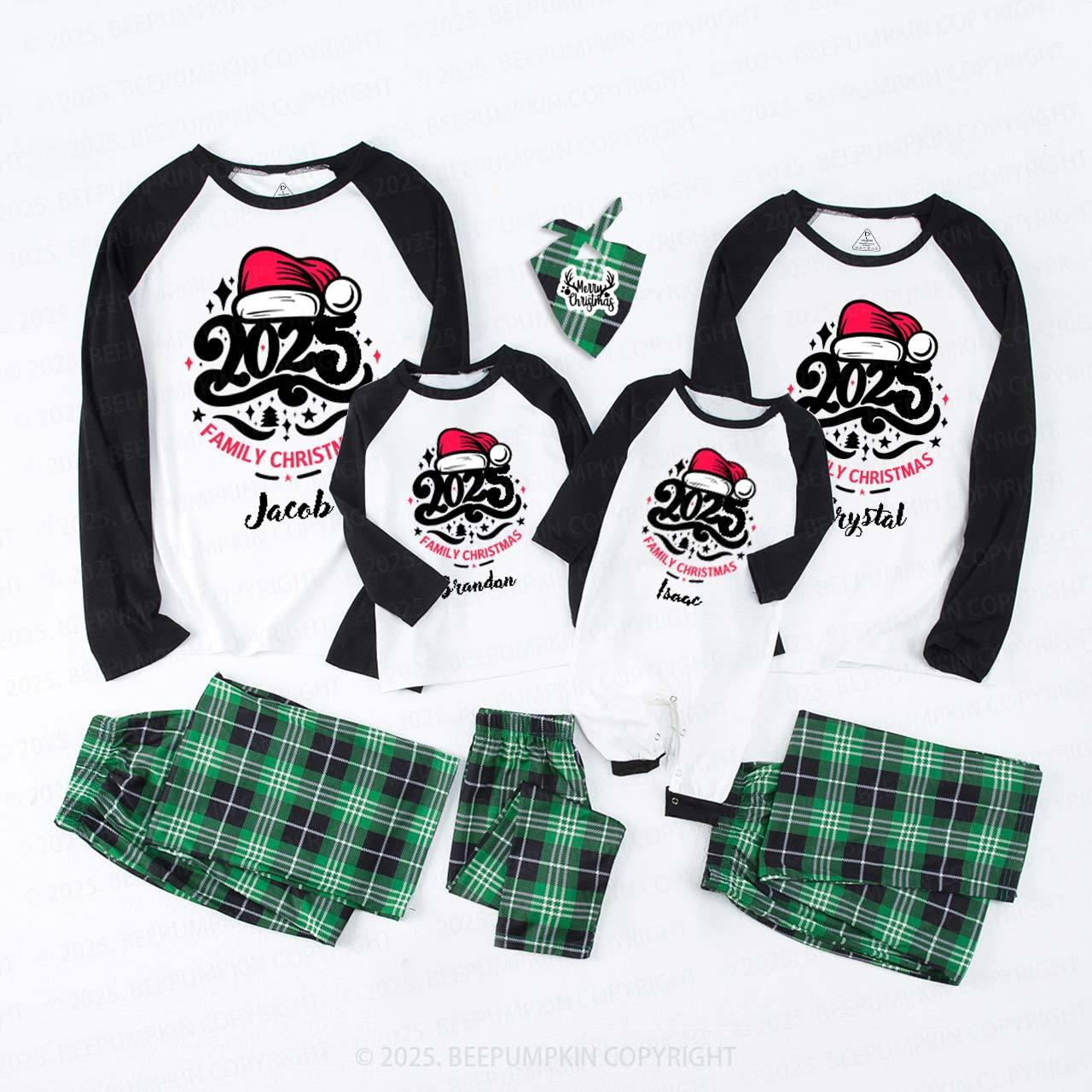Personalized 2025 Name Christmas Family Matching Pajama Set Beepumpkin