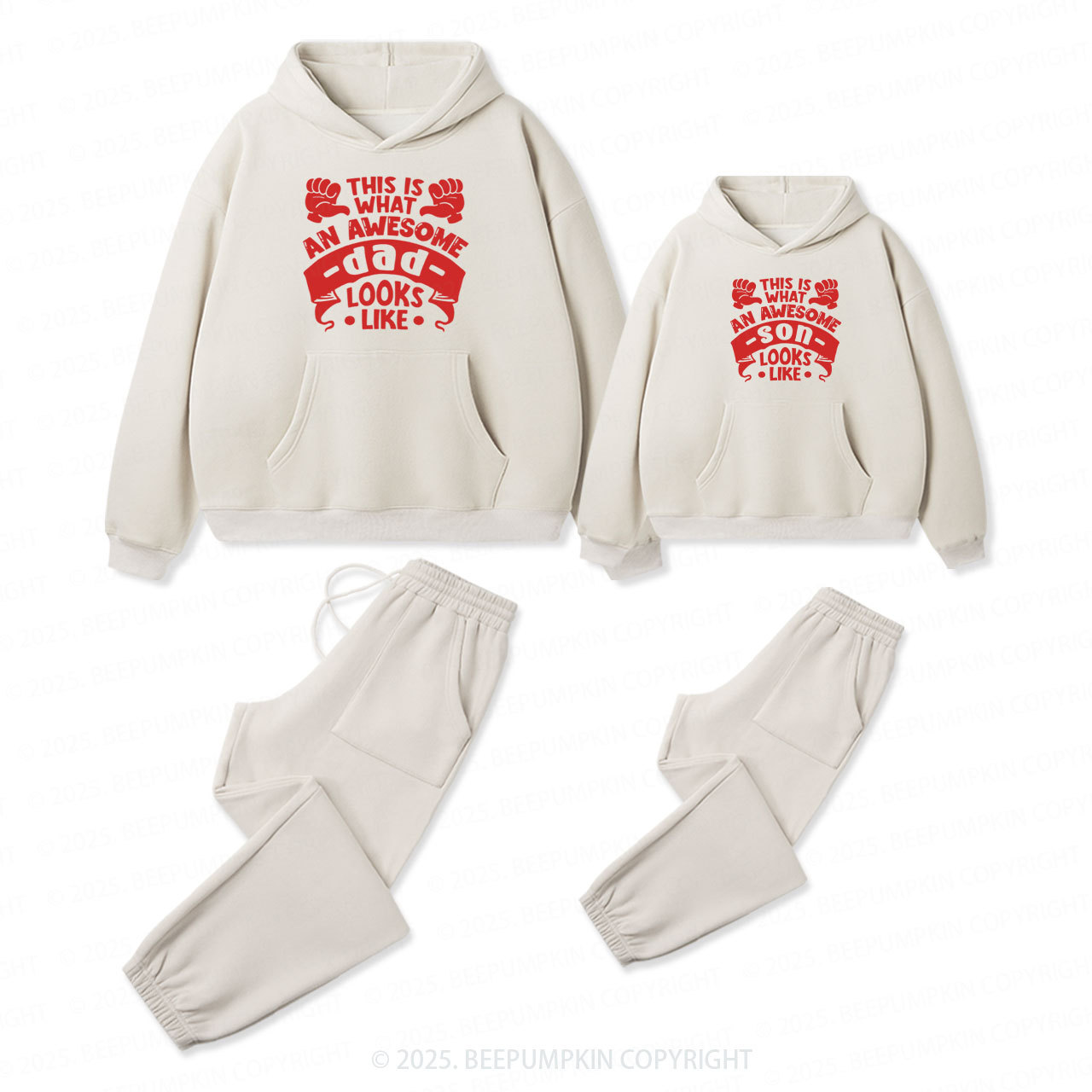 Personalized This Is What An Awesome Family Looks Like Family Matching Hoodie Set