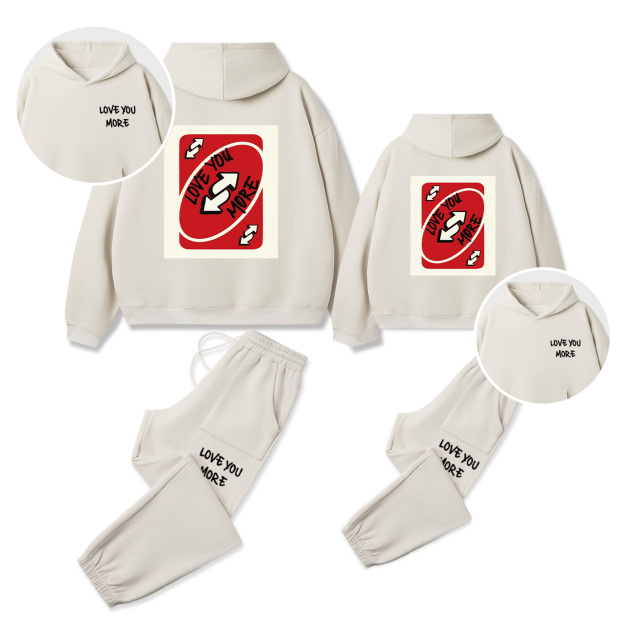 Love You More Family Matching Hoodie Set