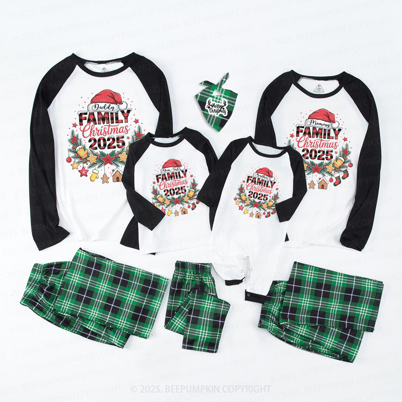 Personalized Holiday Harmony 2025 Family Matching Pajamas