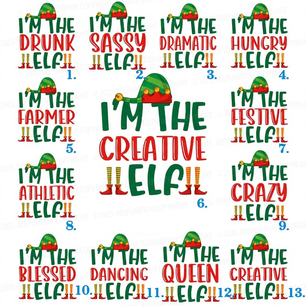 I'm The Elf Family Matching T-Shirts Beepumpkin