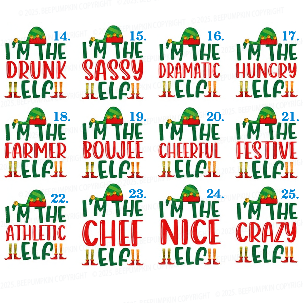 I'm The Elf Family Matching T-Shirts Beepumpkin