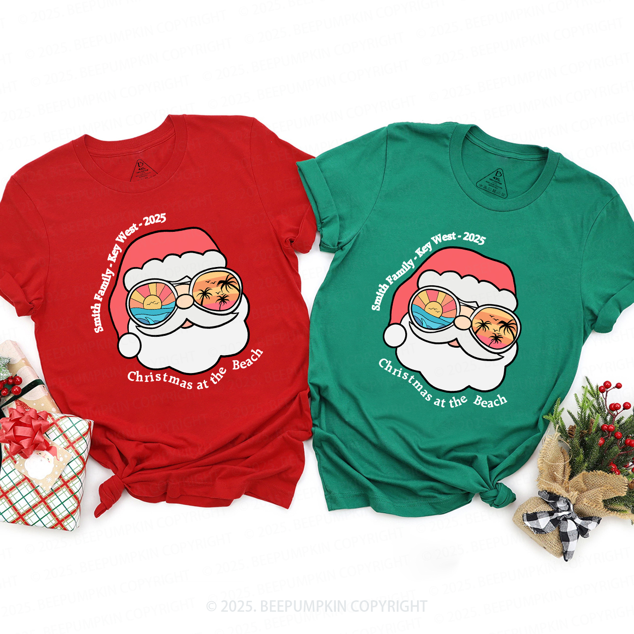 Personalized Christmas Vacation Family Trip Family Matching T-Shirts