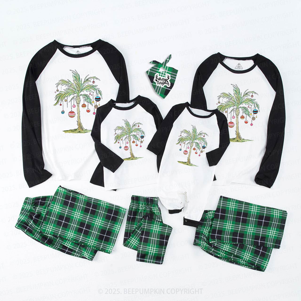 Palm Tree Holiday Tropical Family Matching Pajamas