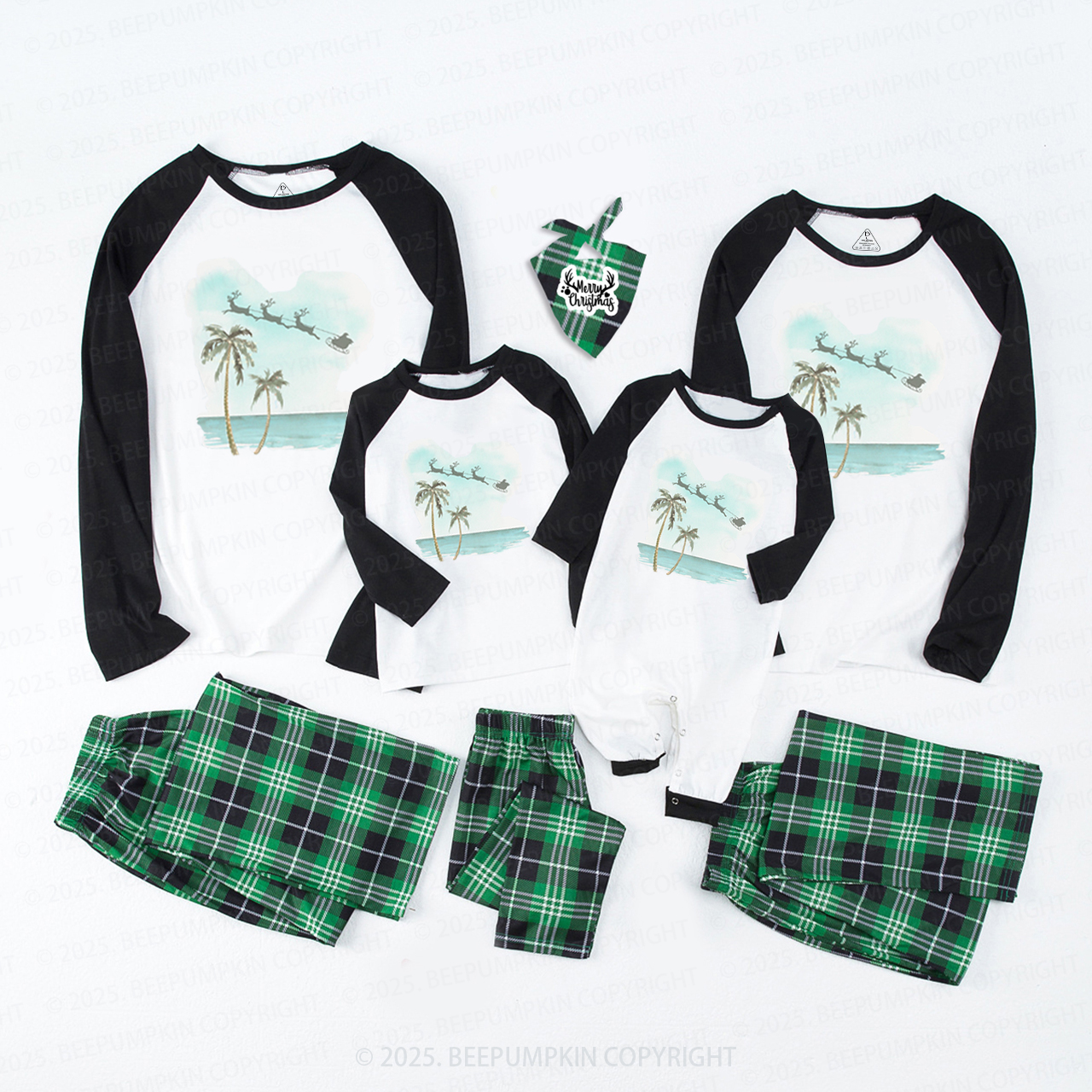 Christmas Palm Tree Family Matching Pajamas