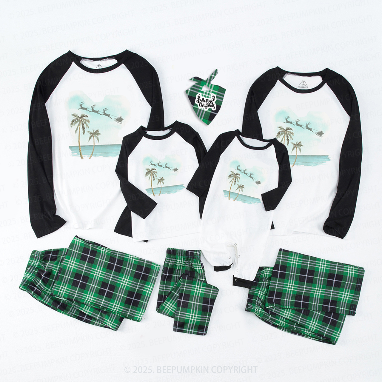 Christmas Palm Tree Family Matching Pajamas