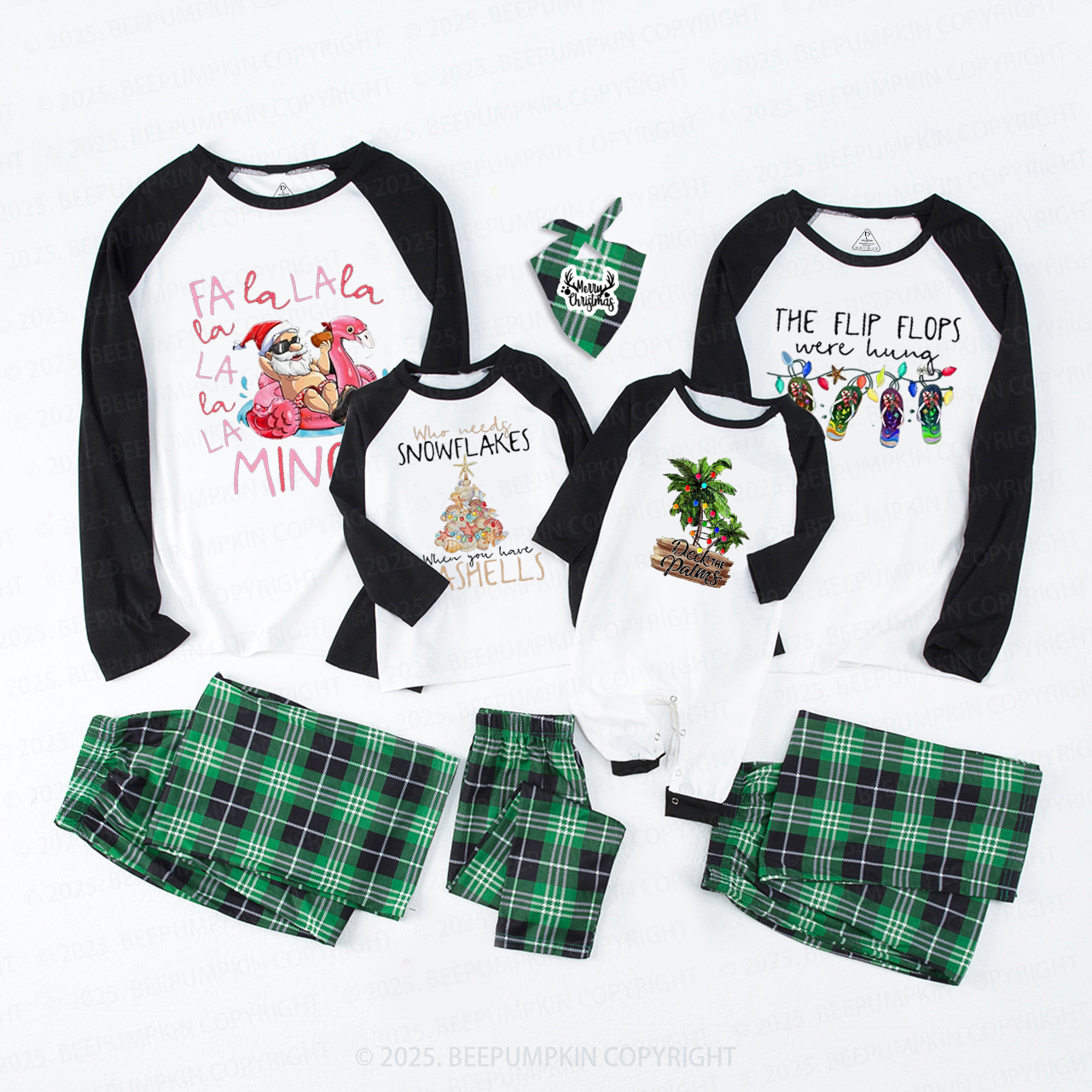 Personalized Christmas On Beach Family Matching Pajamas
