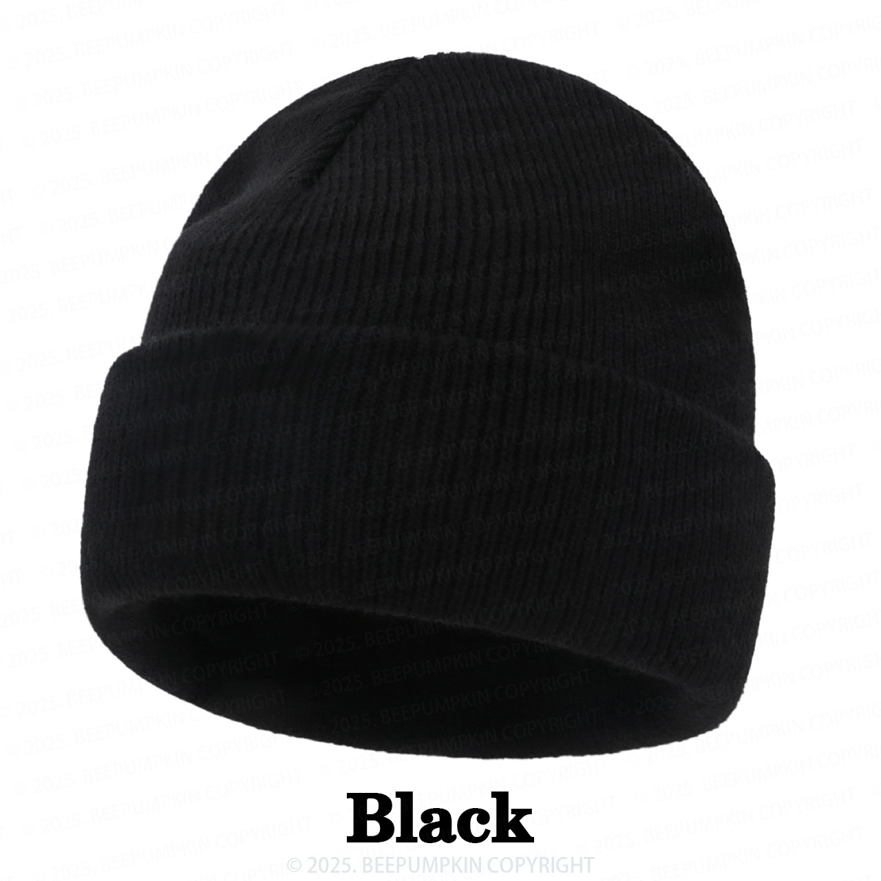 8 Colors Personalized Name Beanie Hat (Vegan Leather Patch)