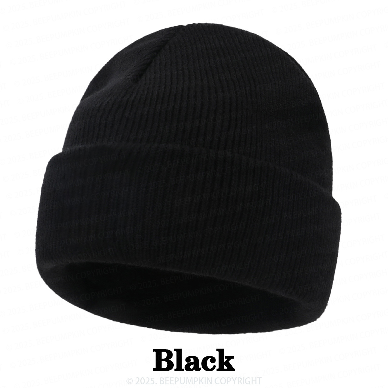 8 Colors Personalized Name Beanie Hat (Vegan Leather Patch)