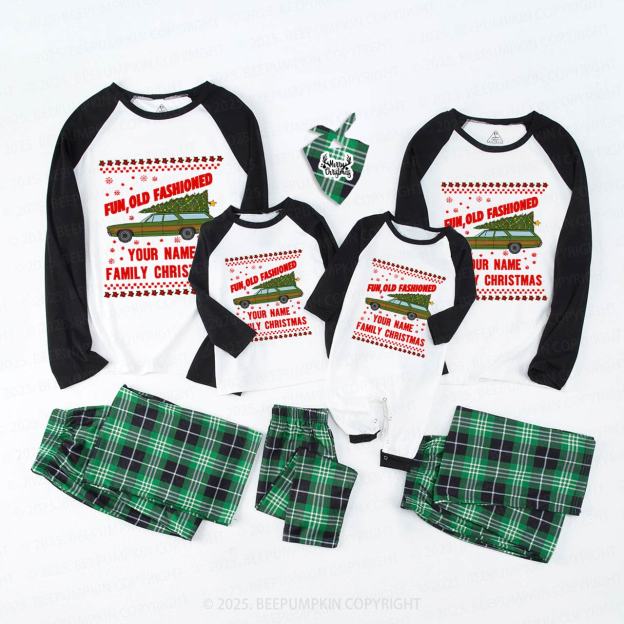 Personalized Fun Old Fashioned Family Matching Pajamas