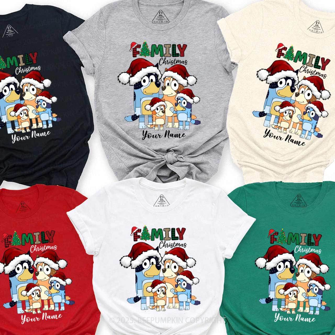 Personalized Holiday Pawfect Family Matching T-Shirts Beepumpkin