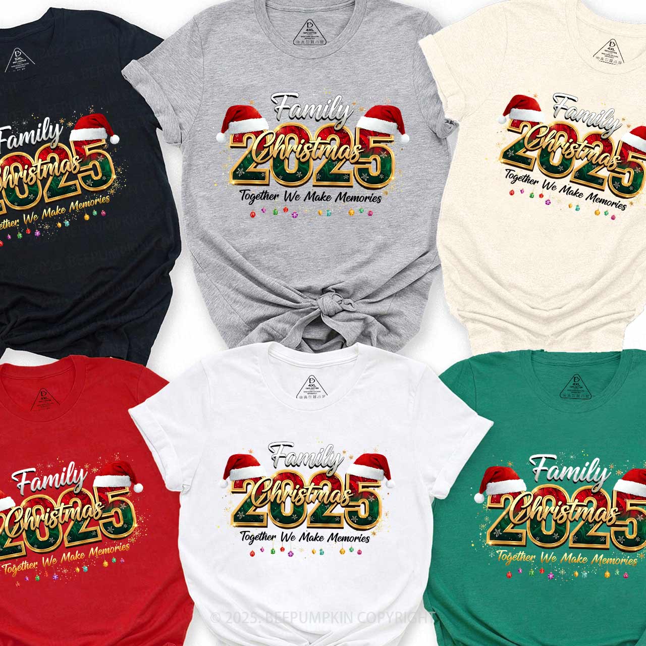 Making Memories: Christmas 2025 Family Matching T-Shirts Beepumpkin
