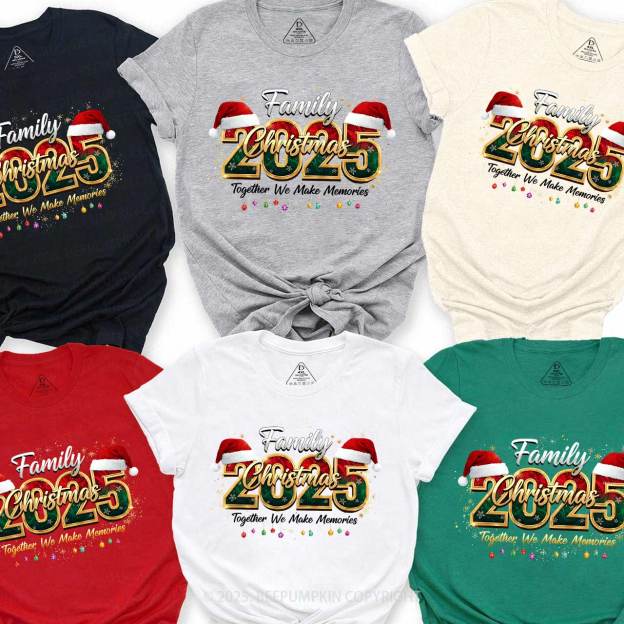 Making Memories: Christmas 2025 Family Matching T-Shirts Beepumpkin