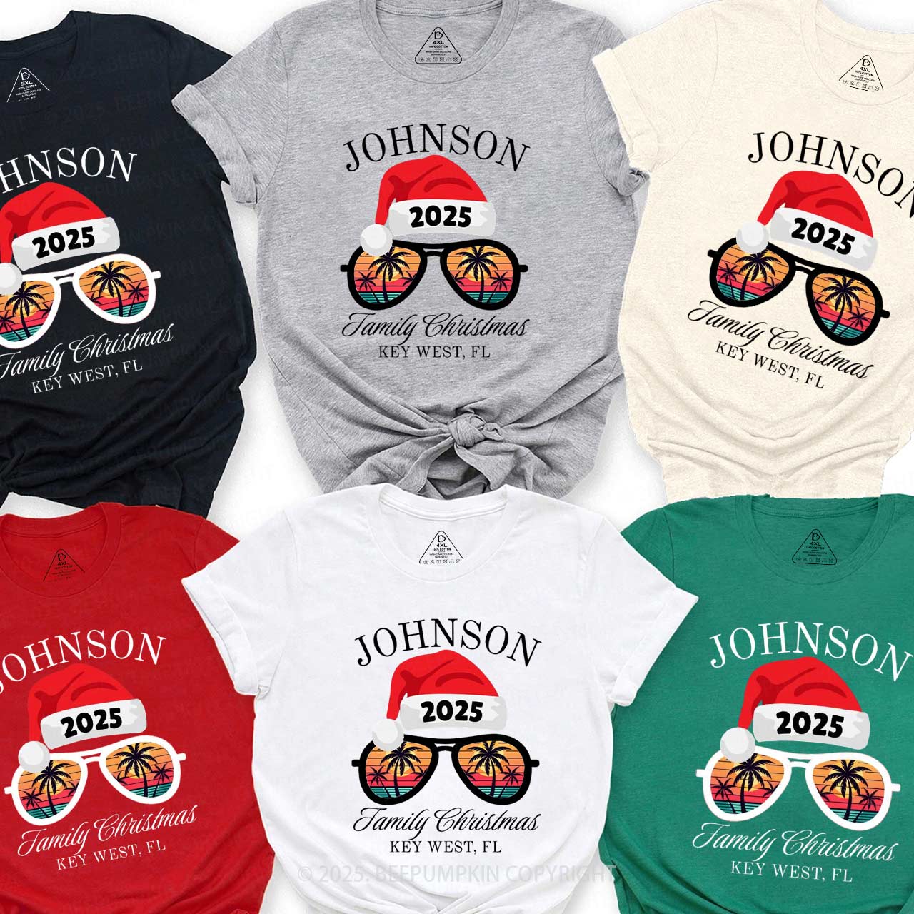 Personalized Tropical Group Family Matching T-Shirts Beepumpkin