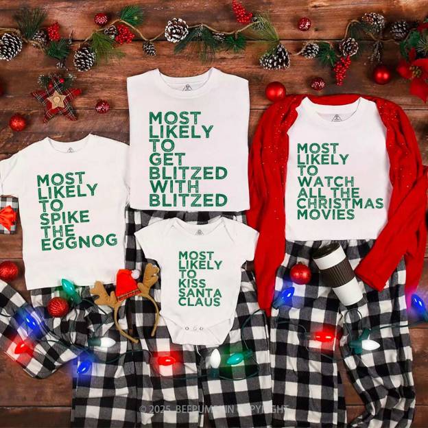 Personalized 25 Most Likely Family Matching T-Shirts Beepumpkin