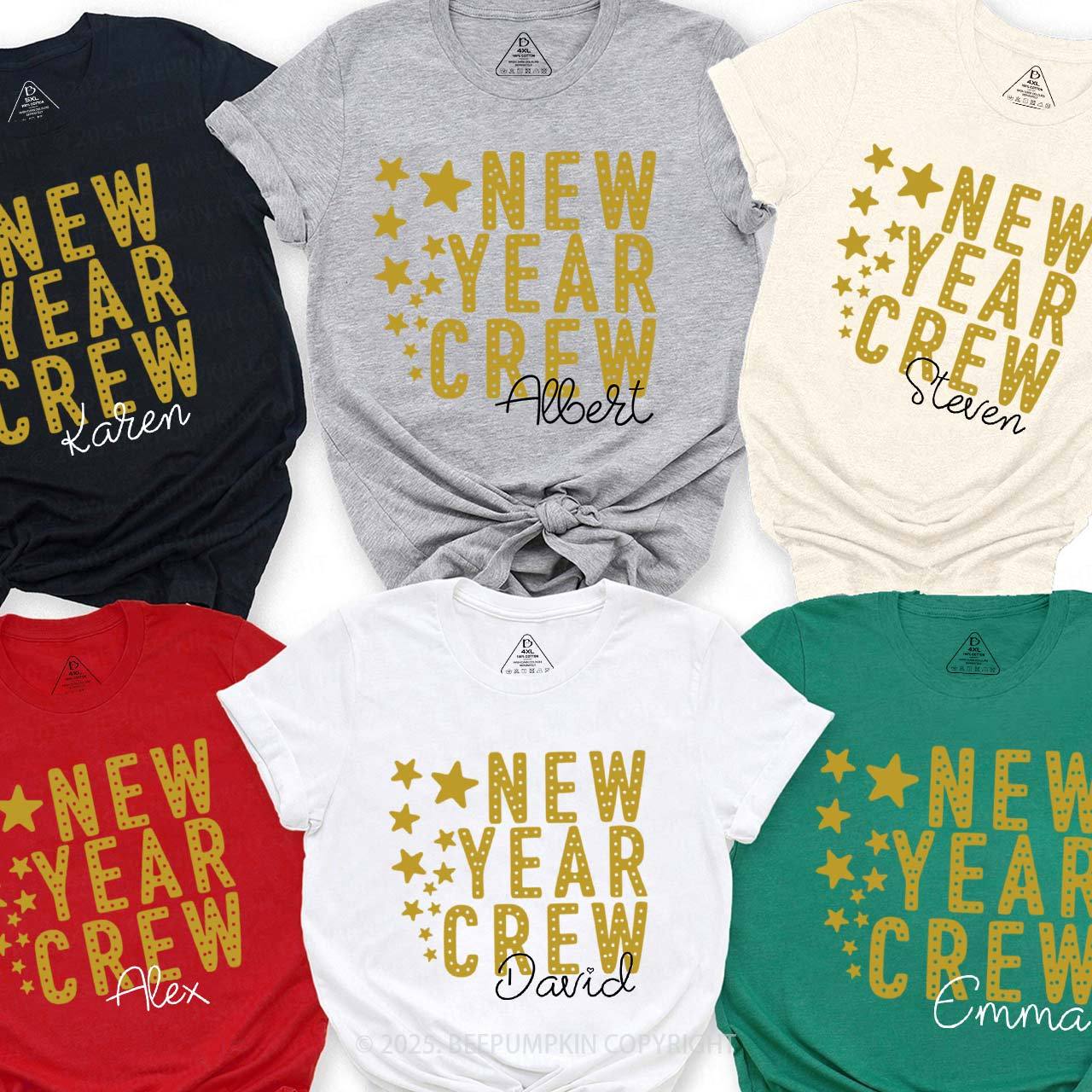 Personalized New Year Crew Family Matching T-Shirts Beepumpkin