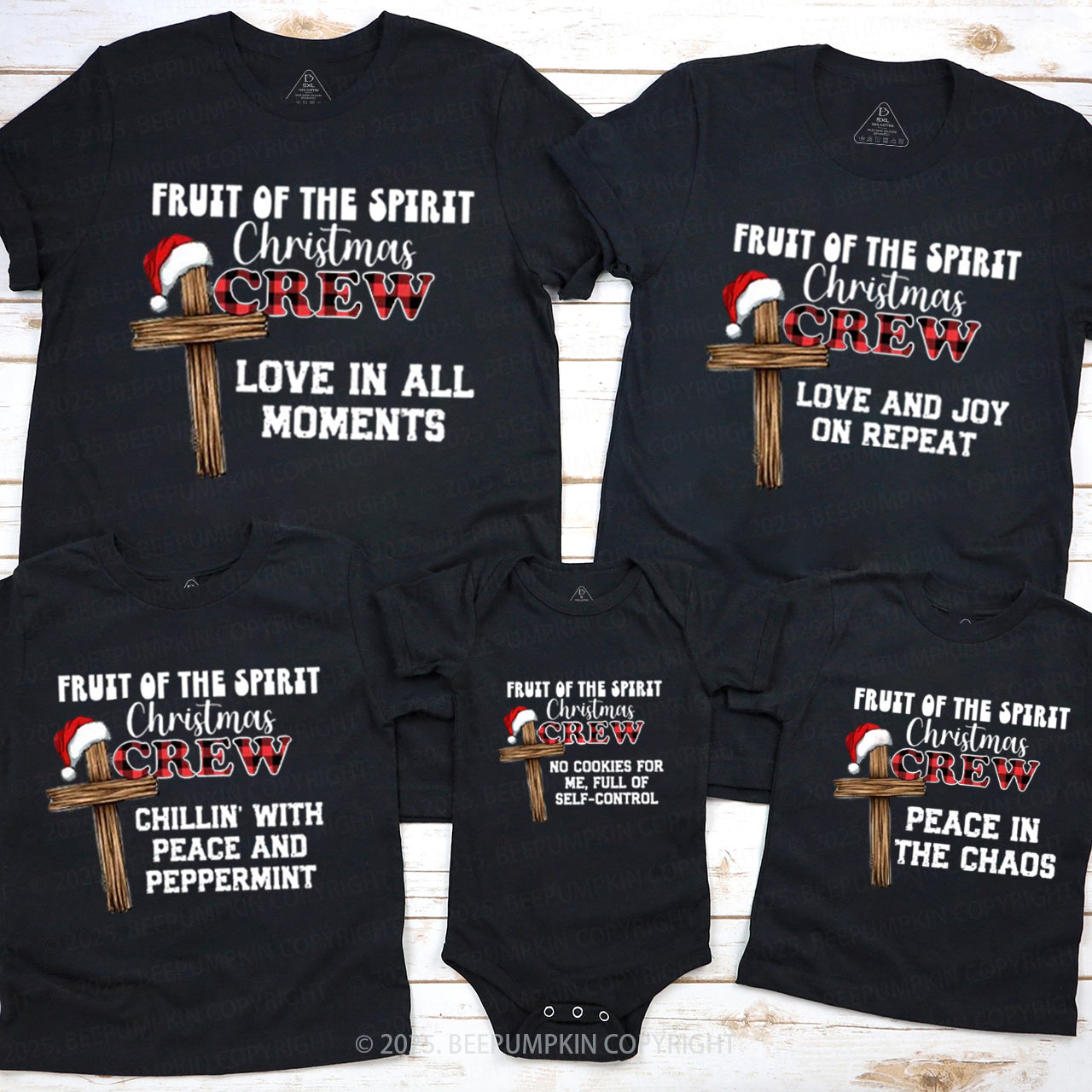 Personalized Fruit Of The Spirit Group Xmas Family Matching T-Shirts Beepumpkin