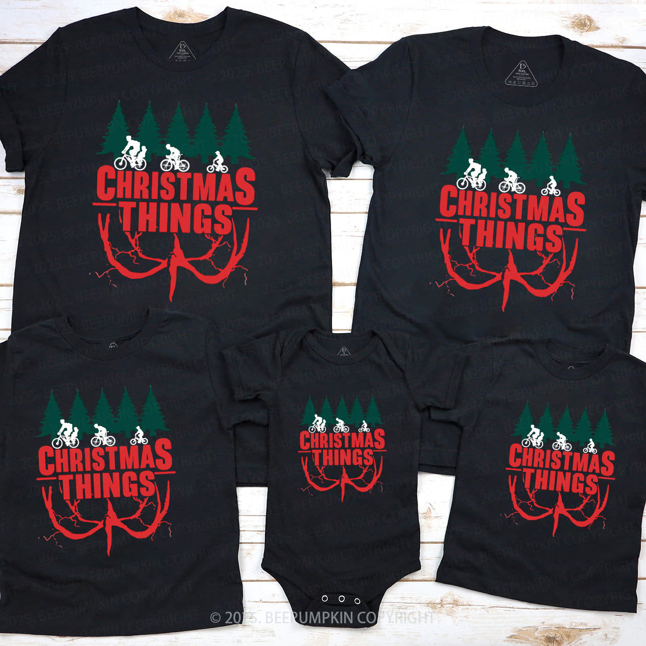 Christmas Things Family Matching T-Shirts Beepumpkin