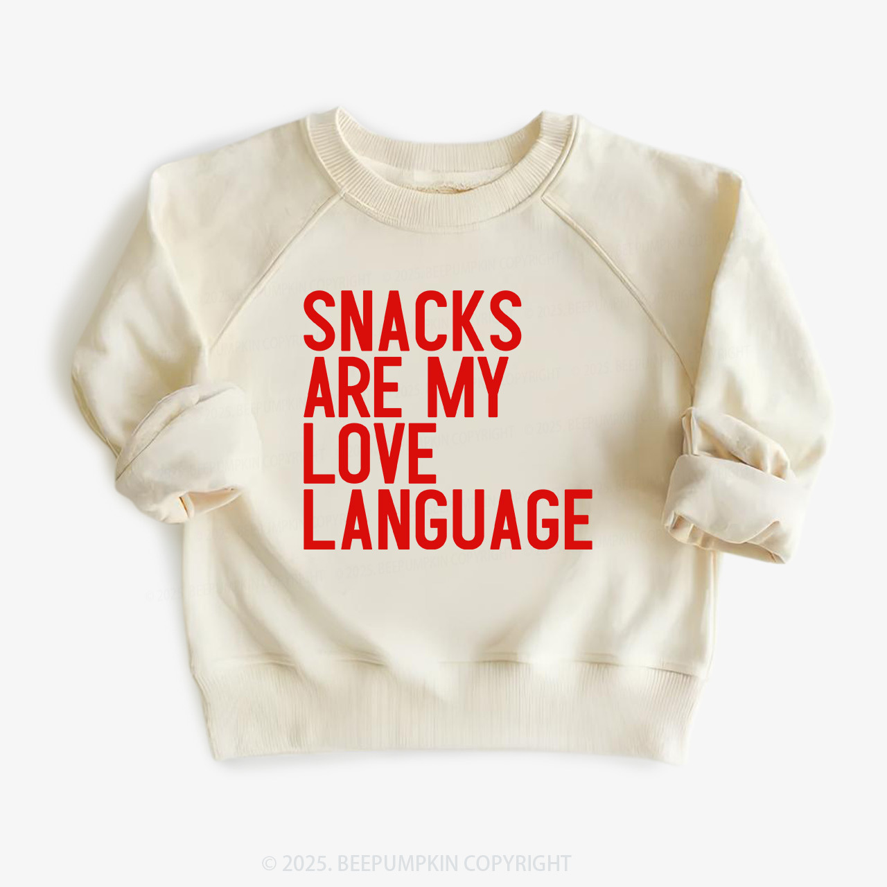 Snacks Are My Love Language Kids Sweatshirt