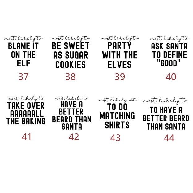 Family Christmas Shirts Most Likely To Funny Party T-shirts Beepumpkin