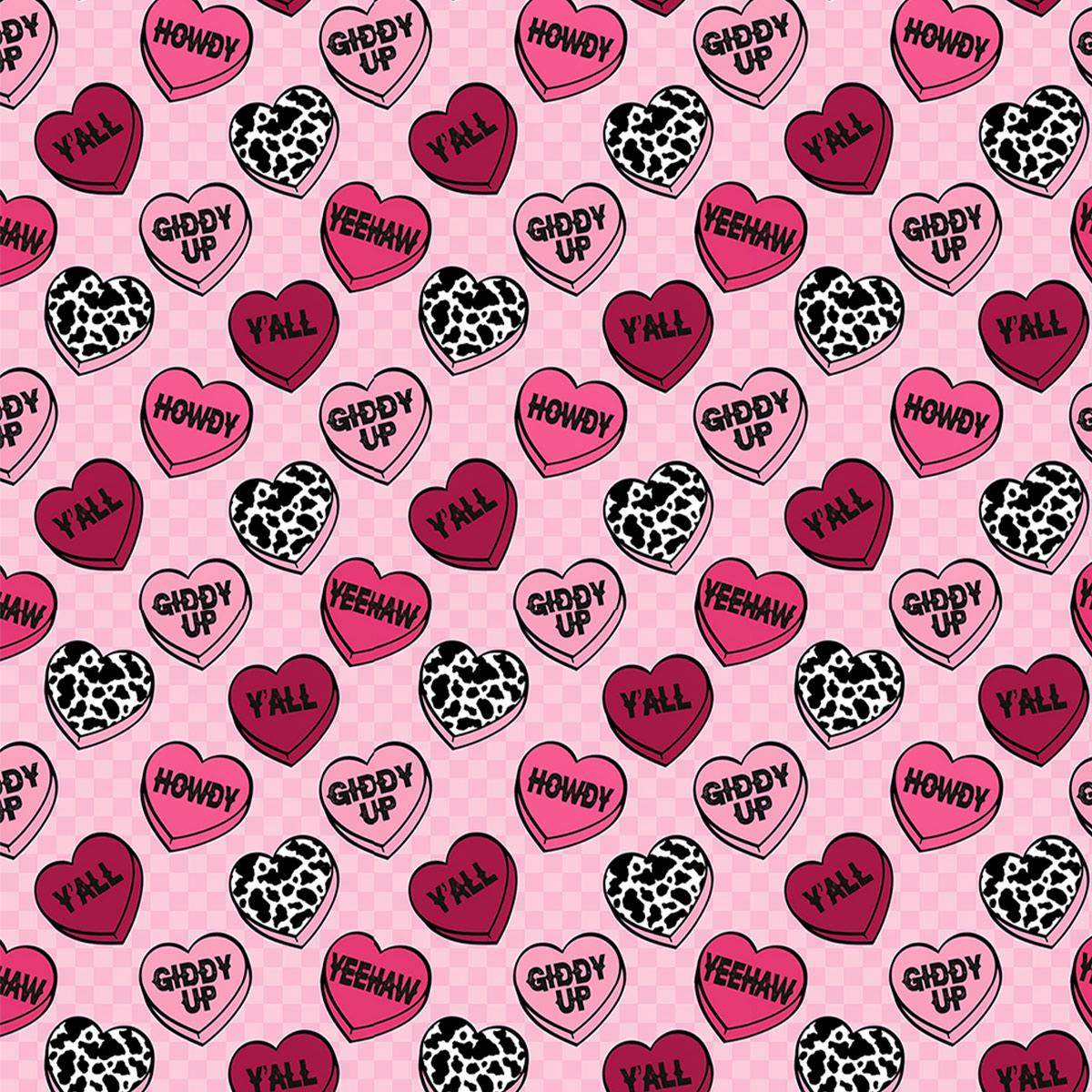 [Copy]Smiling Hearts Red All-Over Print Mom&Me Cuffed Pajama Sets