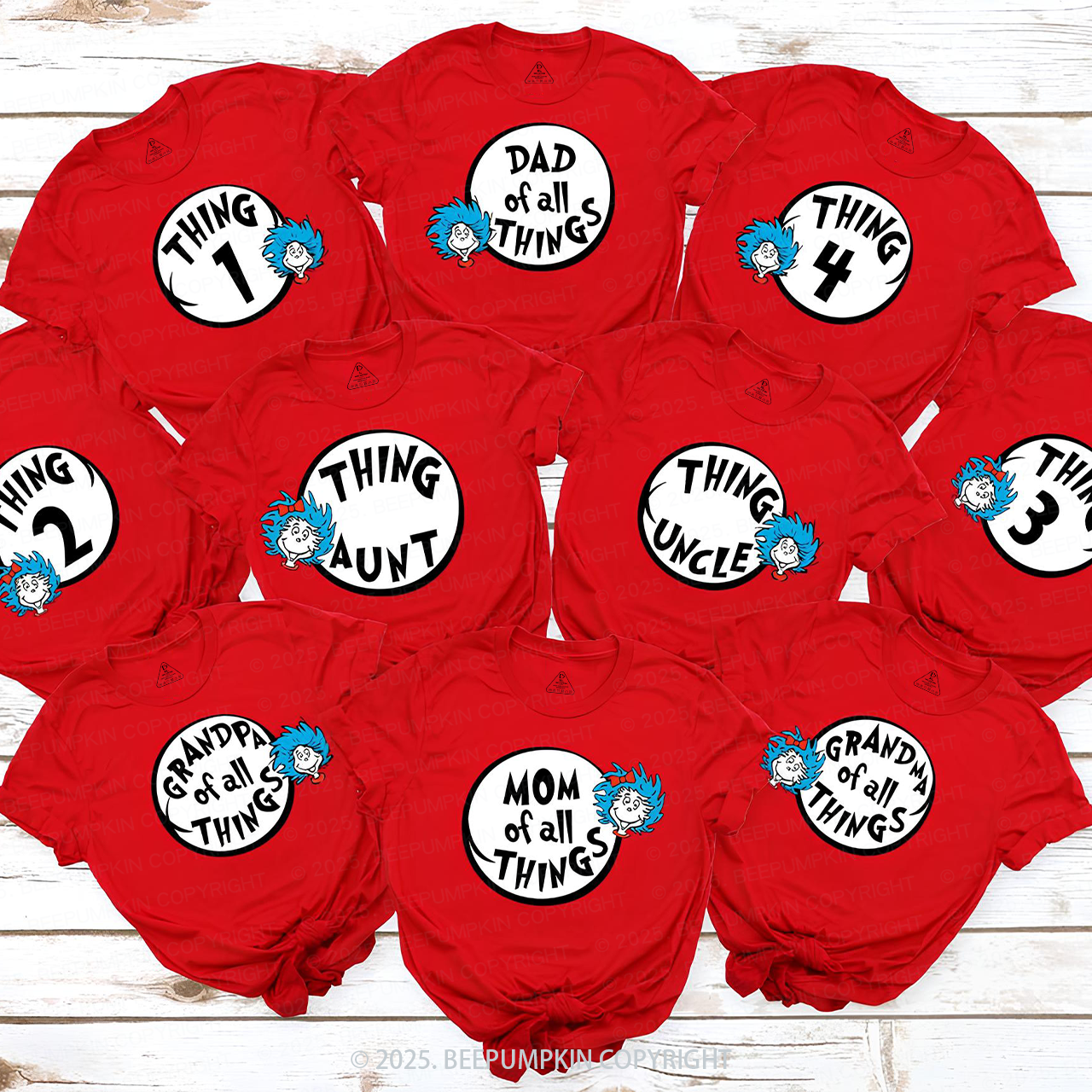 Personalized All My Favorite Things Family Matching Tees Beepumpkin