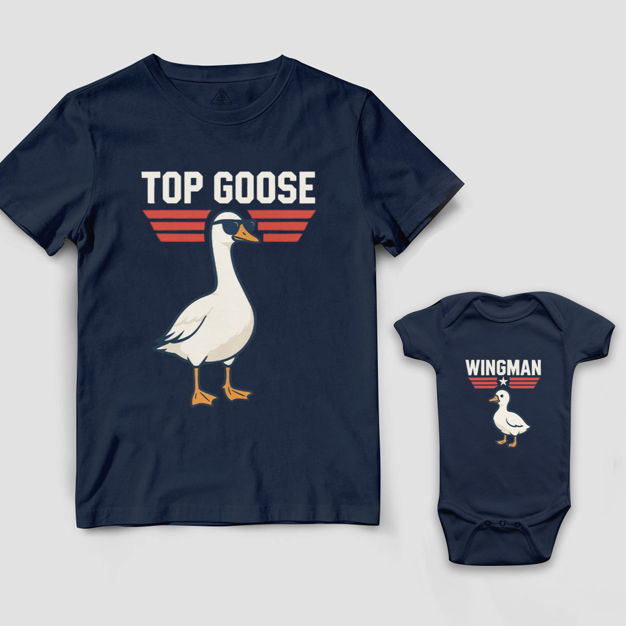 Top Goose And Wingman Dad&Me Matching Shirts