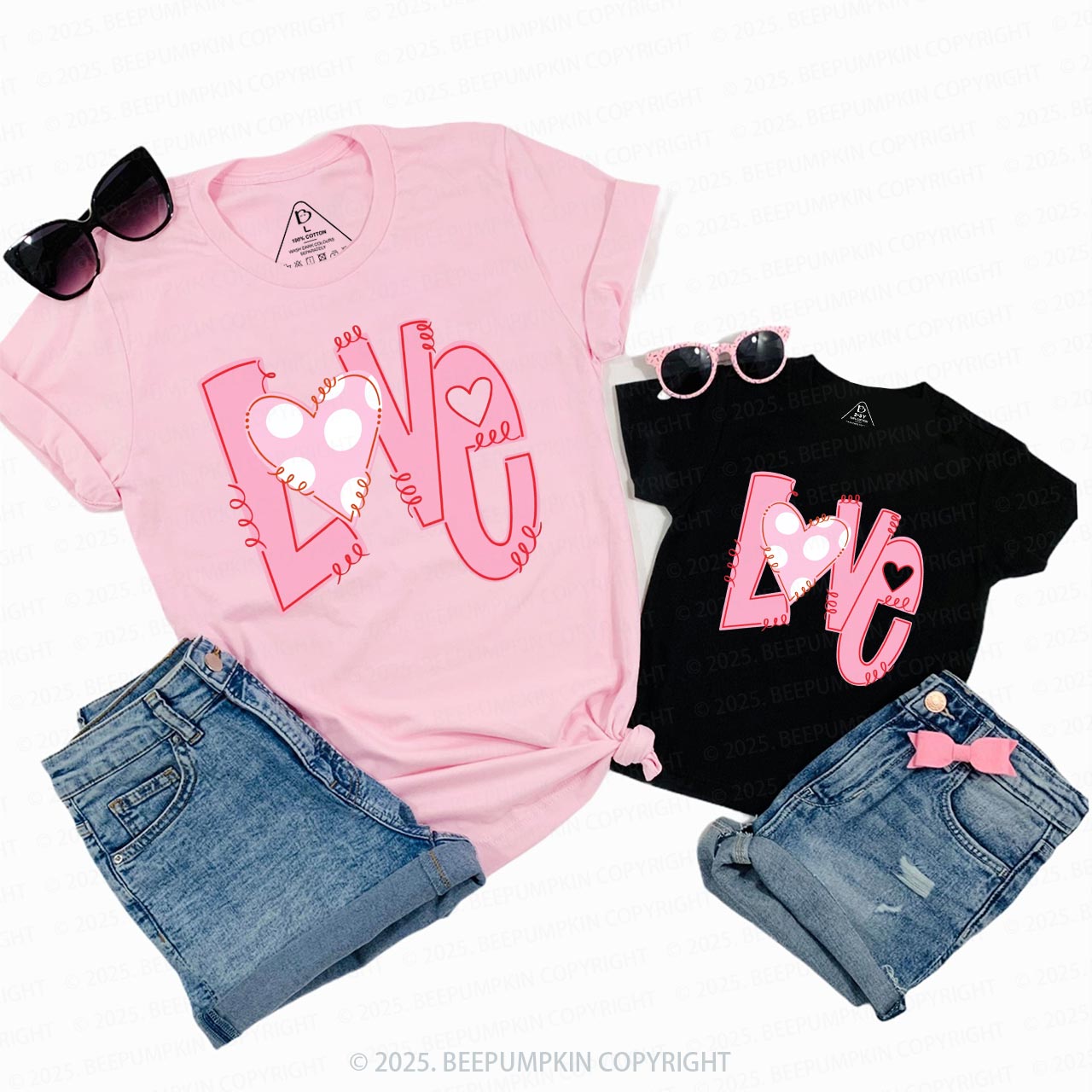 Heart Love Valentine's Day Family Shirt