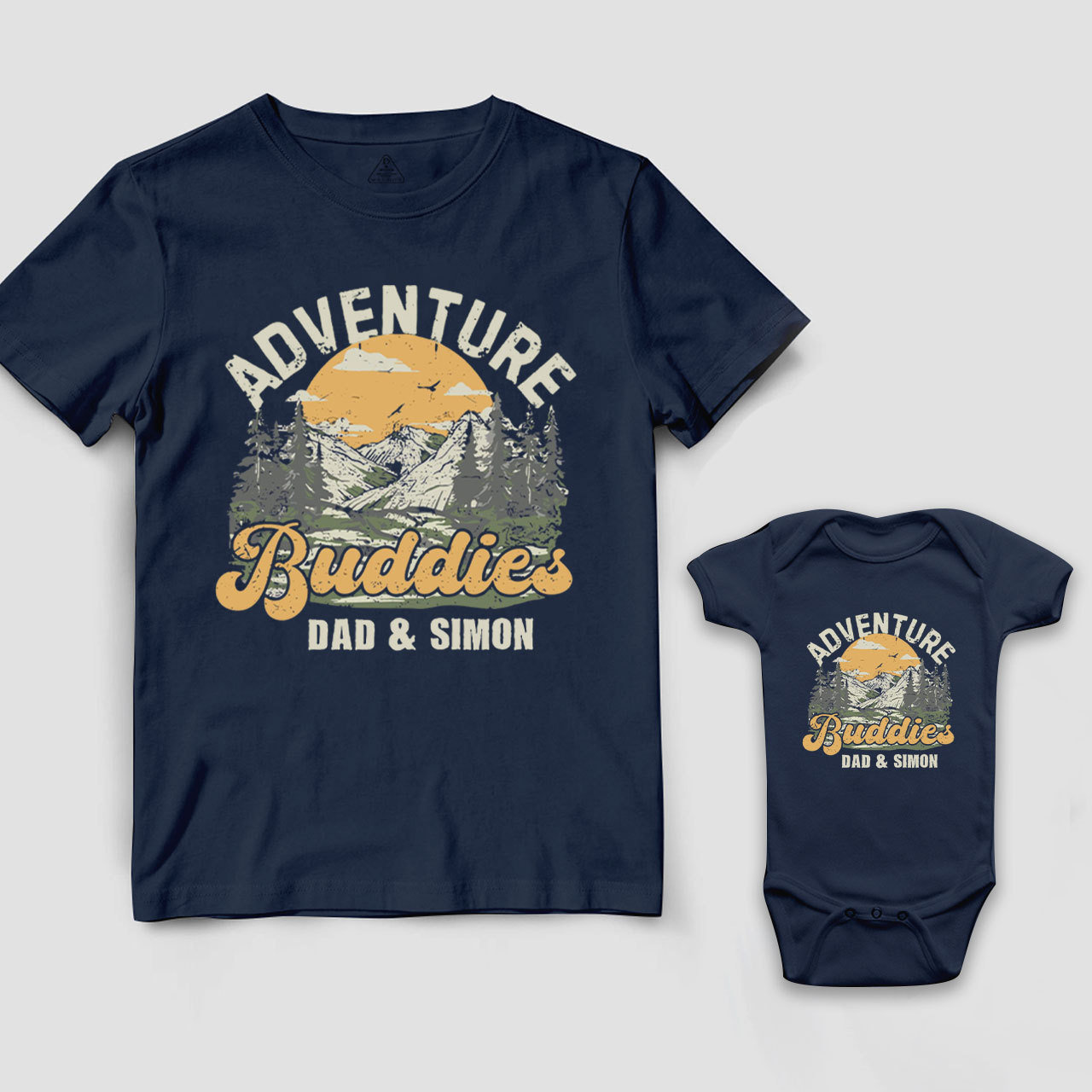 Personalized Adventure Buddies Dad&Me Matching Shirts