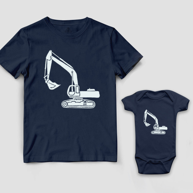 Excavator Du Dad&Me Matching Shirts