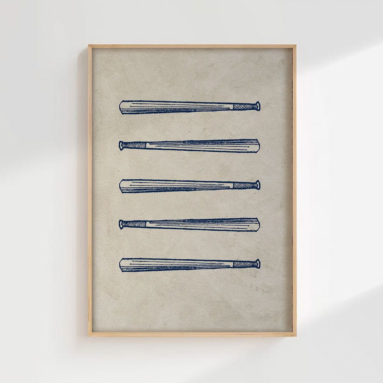 Set Of 6 Retro Ballpark Digital Nursery Wall Art