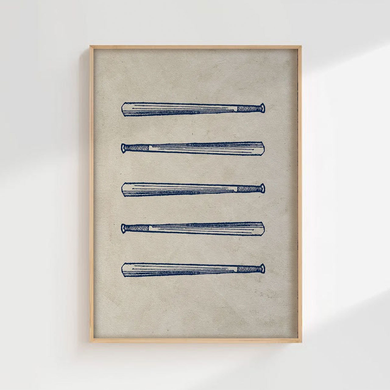 Set Of 6 Retro Ballpark Digital Nursery Wall Art