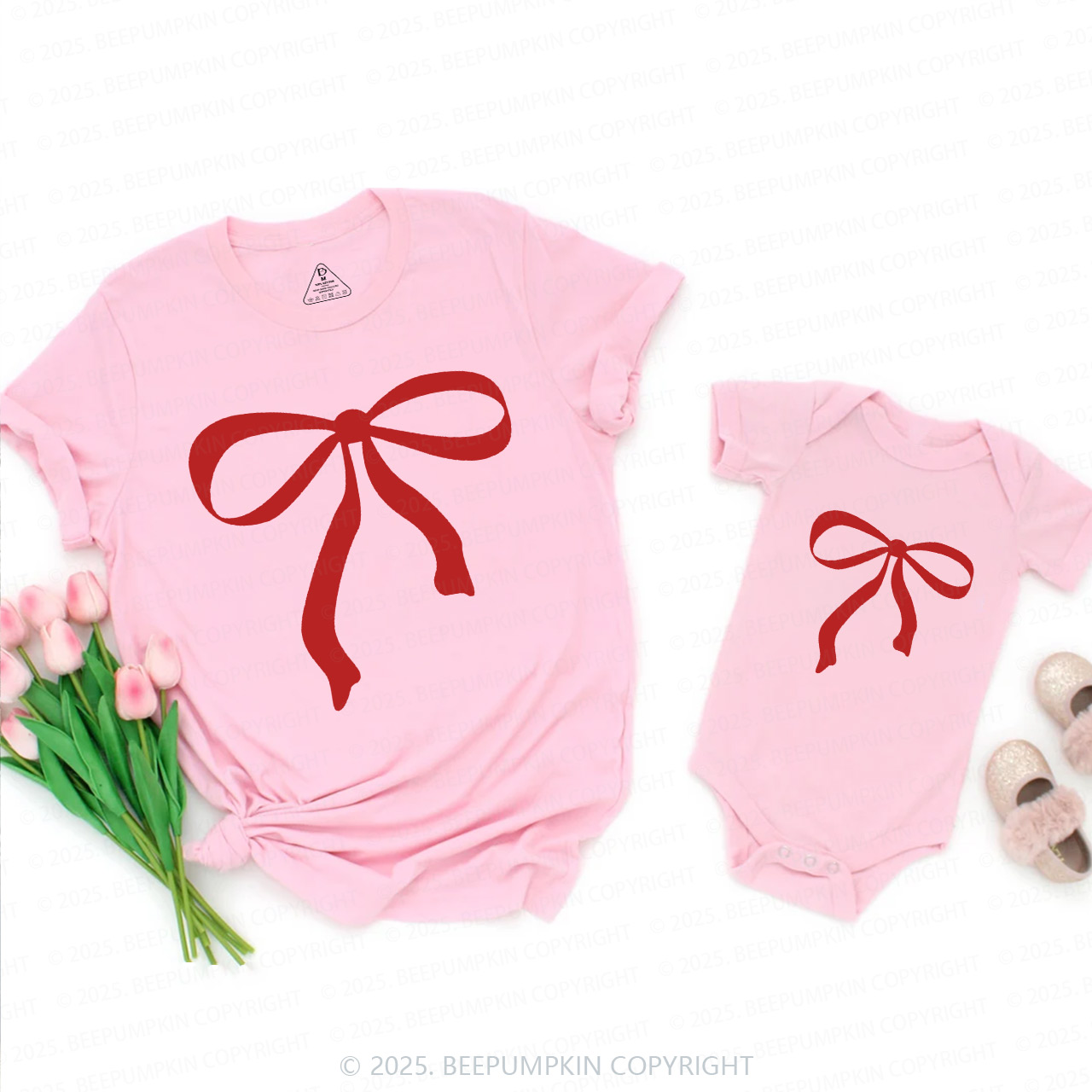 Bow Of Love Family Matching Valentine's Day Shirts