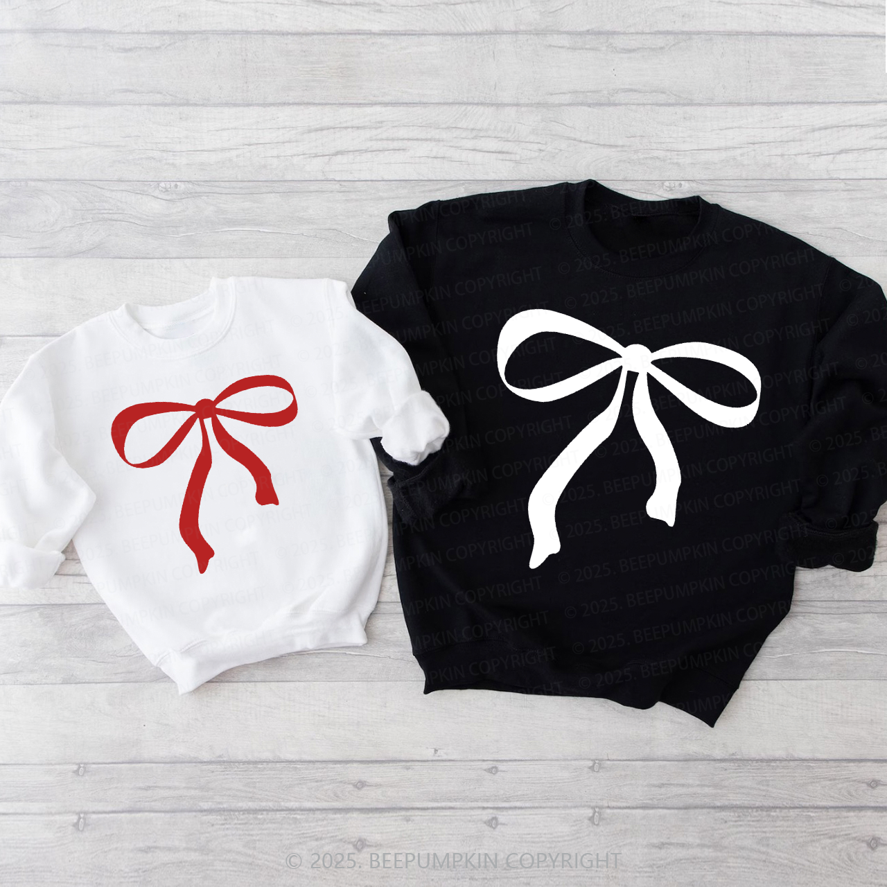 Bow Of Love Valentine's Day Matching Sweatshirts